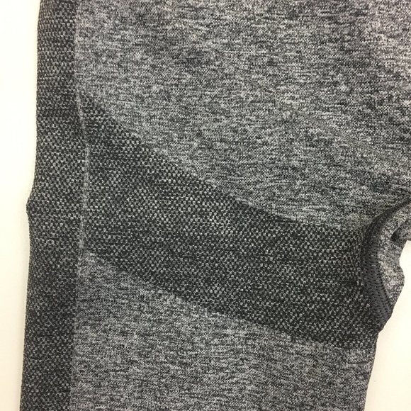 GYMSHARK Heather Gray Purple Logo Waistband Butt Pull On Active Leggings Pants - Picture 8 of 9